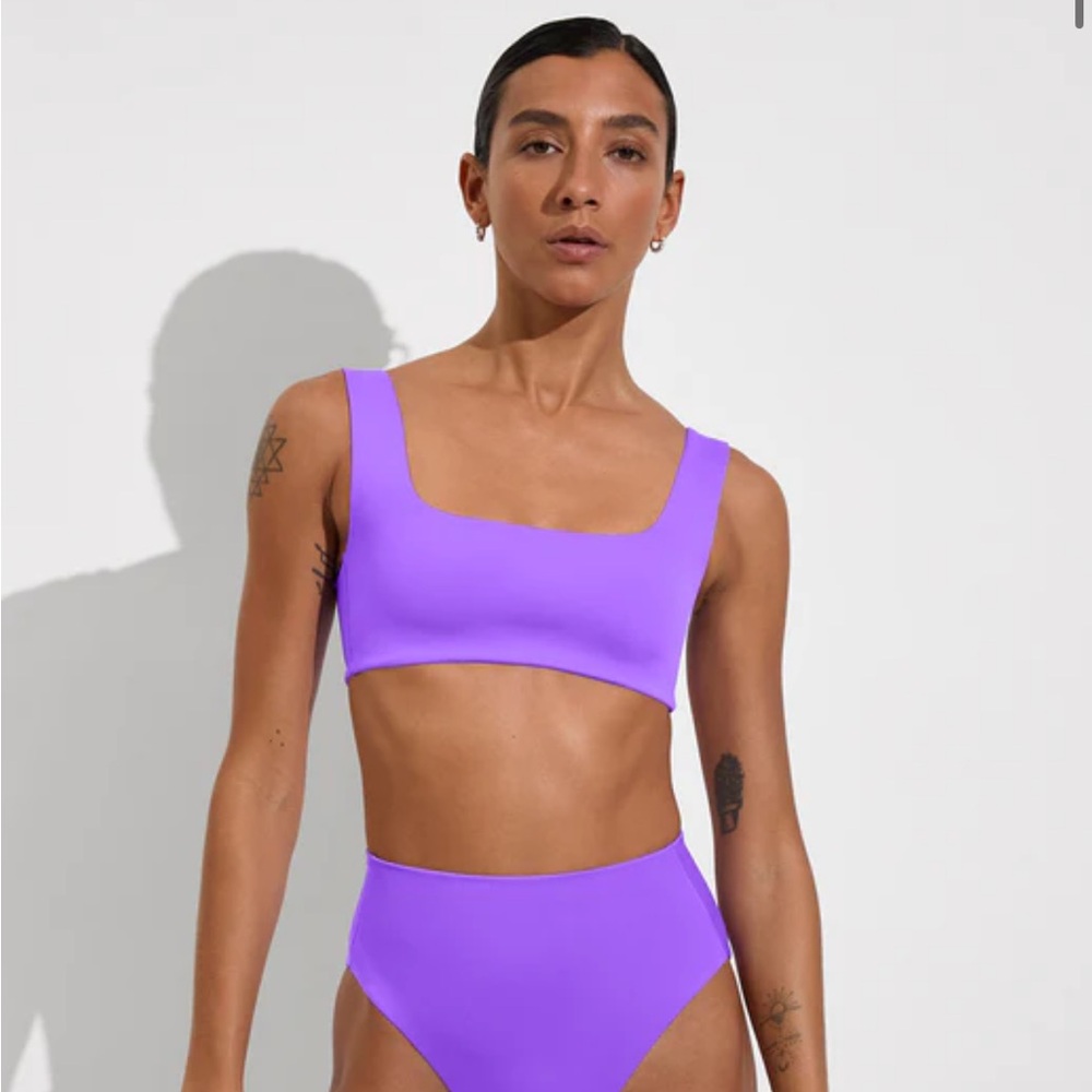 Left On Friday Purple Bikini Top Only